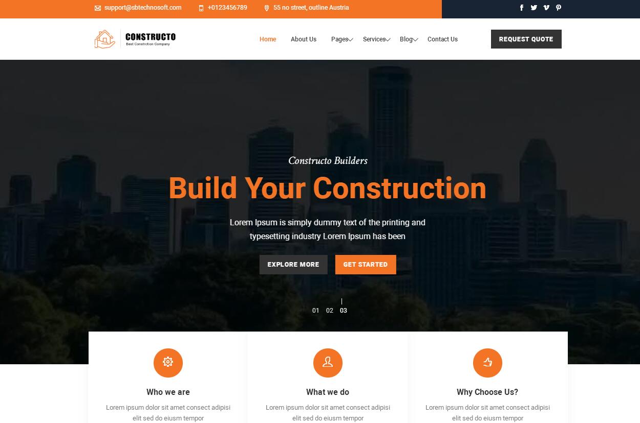 橙色商務外貿網站